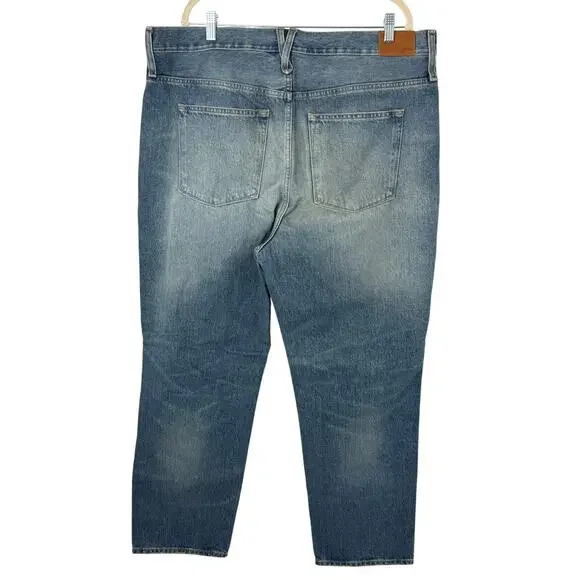 NEW J.Crew Jeans Women 34 Blue Medium Wash Boyfriend Slouchy Distressed - Picture 3 of 11